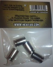 Load image into Gallery viewer, NEXILUX GENUINE Bullet Casing Valve Tire Caps for Car, Silver/Nickel, Set of 4