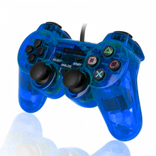 Load image into Gallery viewer, PS2 Controller Compatible with Sony Playstation 2 &amp; Ps1 / Psone, Clear Blue
