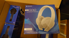 Load image into Gallery viewer, PlayStation Gold Wireless Headset White - PlayStation 4 - Renewed