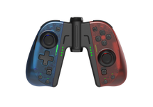 Load image into Gallery viewer, NEXiLUX Motion Controllers pair with a USB Type-C Charging Cable & Joy-Con Alternative compatible with Nintendo Switch - Clear Blue Red
