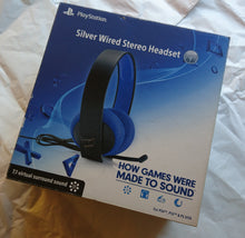 Load image into Gallery viewer, Official SONY PlayStation Silver Wired Stereo Headset - for PS3 / PS4 &amp; PS Vita - CECHYA-0087 REFURBISHED
