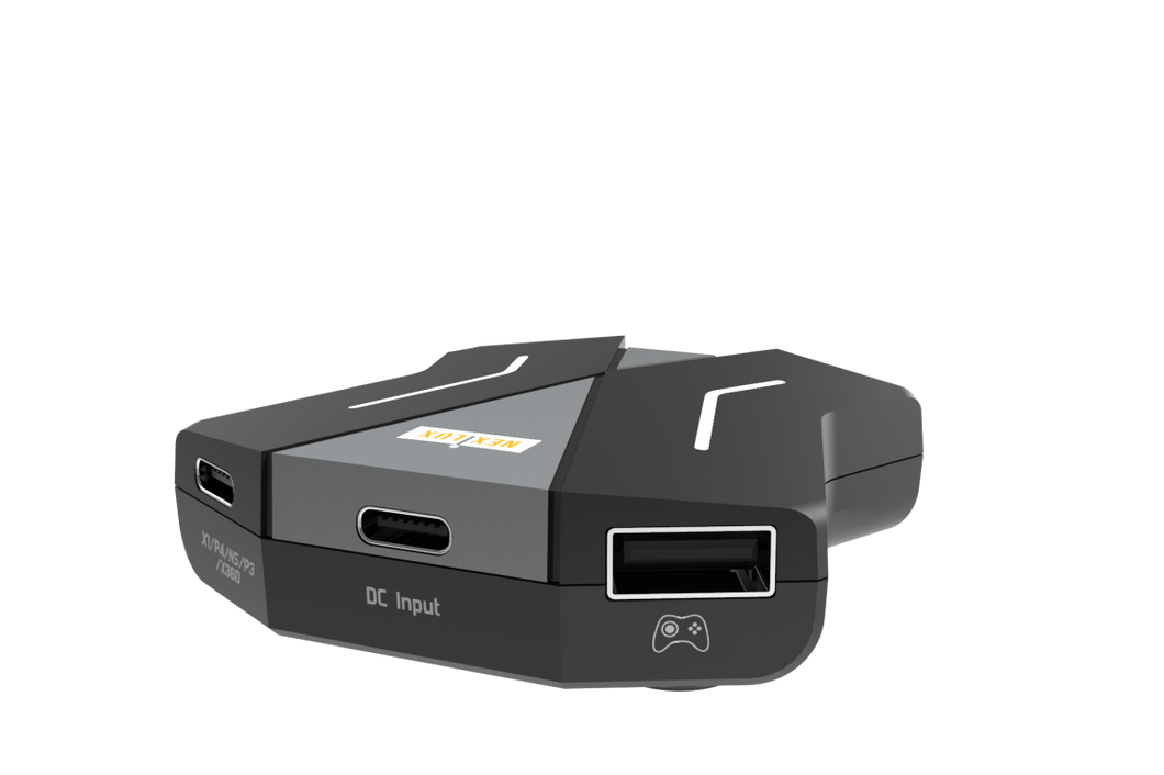 NEXiLUX Mouse Keyboard Converter for Playstation 4 / Xbox One / Switch / PS3 / XBOX 360 - Silver Edition