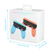 Load image into Gallery viewer, NEXILUX 2in1 Controller Grip and Wrist Strap Compatible with Nintendo Joy-Con 2 Blue Orange
