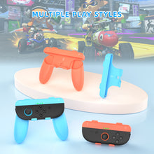 Load image into Gallery viewer, NEXILUX 2in1 Controller Grip and Wrist Strap Compatible with Nintendo Joy-Con 2 Blue Orange
