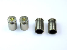 Load image into Gallery viewer, NEXILUX GENUINE Bullet Casing Valve Tire Caps for Car, Silver/Nickel, Set of 4
