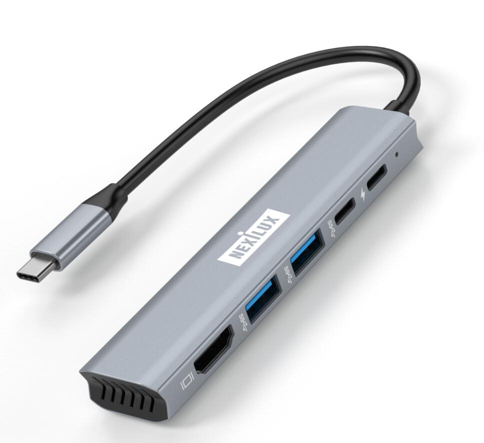 NEXiLUX Universal 7-in-1 Type-C HUB Compatible with STEAM Deck, Tablets and Smartphones