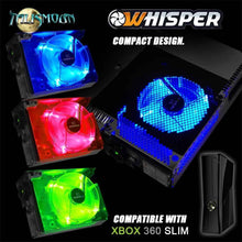 Load image into Gallery viewer, Talismoon WHISPER SLIM  - RED GREEN BLUE Cooling Fan for your XBox 360 Slim
