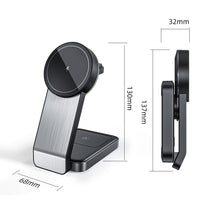 Load image into Gallery viewer, NEXILUX Space saver 4 in 1 Magnetic Wireless iPhone, Watch &amp; Airpods charger with Night Light
