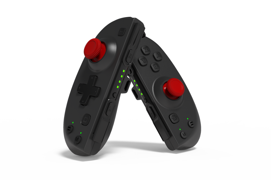 NEXiLUX Motion Controllers pair with a USB Type-C Charging Cable & Joy-Con Alternative compatible with Nintendo Switch - Black